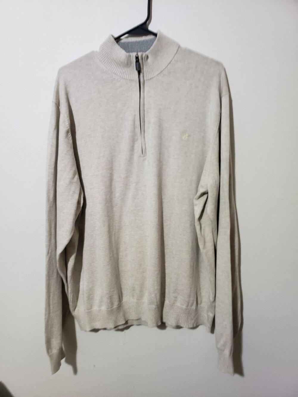 Izod 1/4 zip, long sleeve, mock neck, 100% cotton pullover sweater, size 2XL